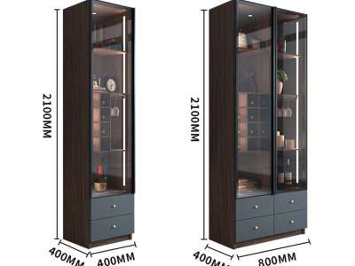 Mẫu tủ rượu cánh nhôm kính dạng mở 1-2 cánh TU04
